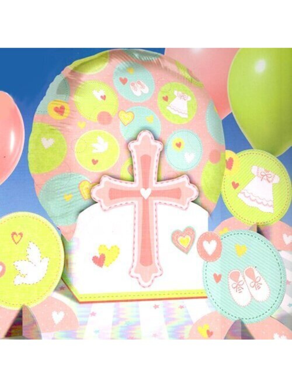 Balloon Table Decoration Kit with 18" Balloon, 1 Base, and 3 Cutouts